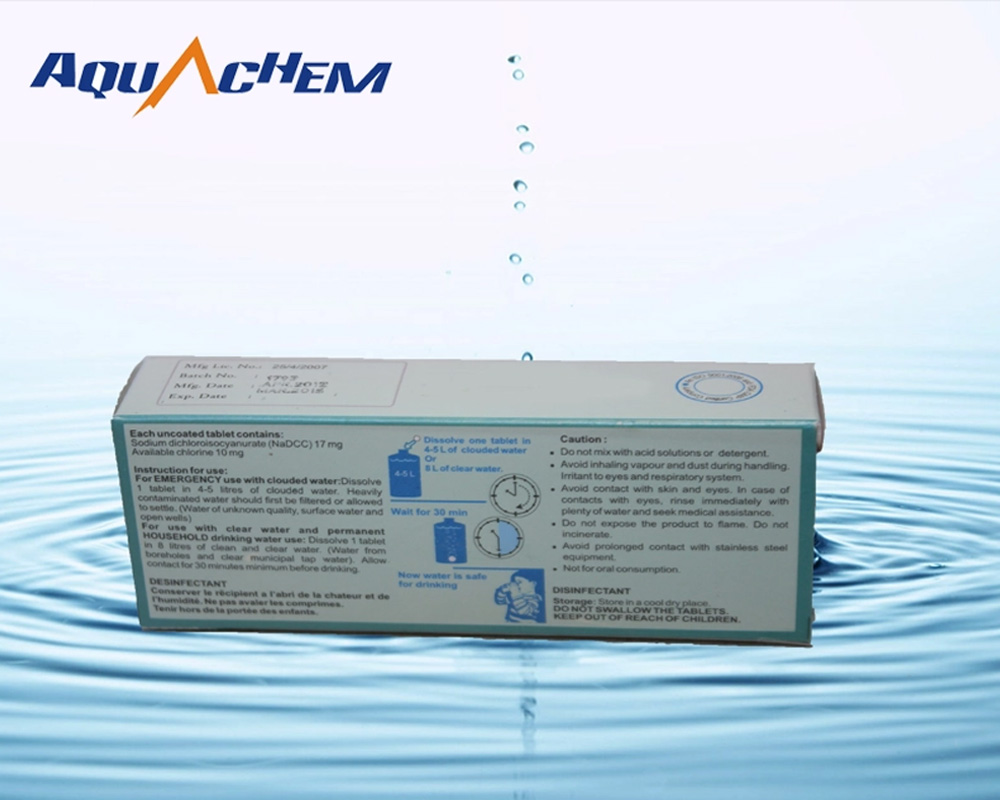 Aquatabs Purificaci&oacute;n de Agua NaDCC Tabletas 67mg